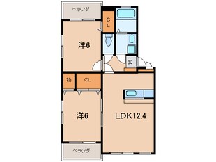 エスベランサ南小倉の物件間取画像